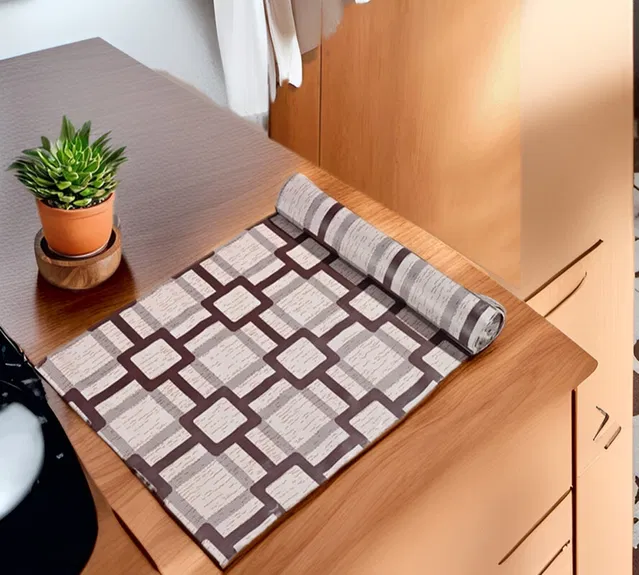 PVC Printed Shelf Mat Roll (Multicolor, 5 m)