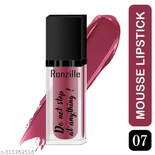 Ronzille Liquid Mousse Lipstick (Pink Maroon, 5g)