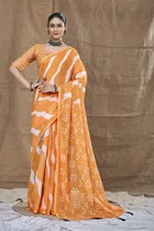 Silk Woven Design Saree for Women, Orange 