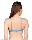Cotton Blend Solid Padded Bra for Women 