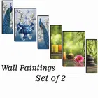 MDF 2 Pcs Designer Wall Painting for Home & Office 