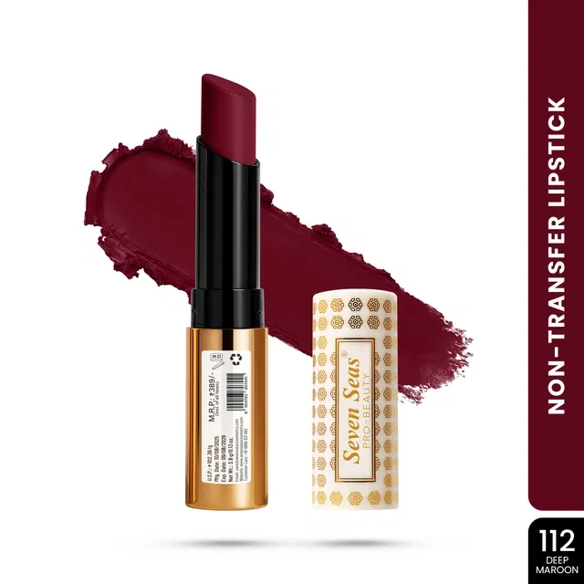 Seven Seas Lipstick for Women, Maroon (3.5g)