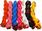 Cotton Blend Solid Dupatta for Women (Multicolor, 2 m) (Pack of 7)