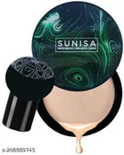Sunisa Liquid Foundation with 7 Pcs Makeup Brushes 