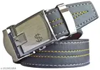 PU Solid Belt for Men, Grey