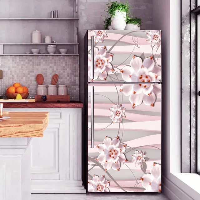 Vinyl Wallpaper Sticker for Fridge Door (Multicolor, 60x160 cm)