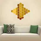 Hexagon Gold Self Adhesive Sticker (127 cm,Pack of 30)
