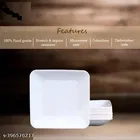 Plastic Plates for Kitchen, White, Pack of 12