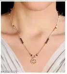 Alloy Gold Plated Mangalsutra for Women, Gold