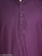 Cotton Blend Solid Short Kurta for Men 