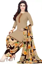 Crepe Bandhani for Women Unstitched Suits 