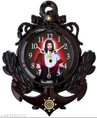 Plastic Jesus Wall Clock (Multicolor, 25 cm)