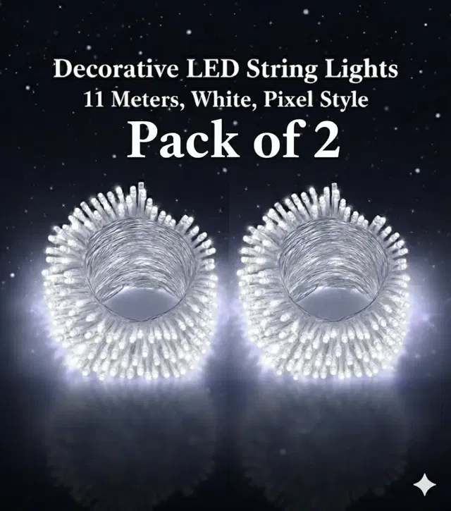 MPROW 11 Meter Decorative White LED Pixel String Light (Pack of 2)