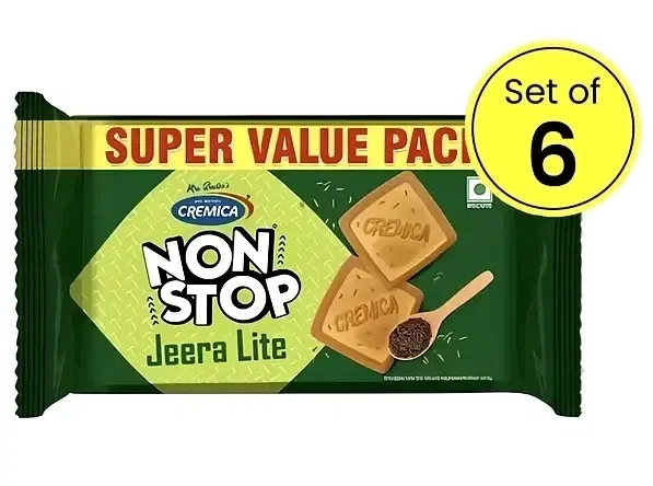 Cremica Jeera Lite Biscuits, 6X78 g (Pack Of 6)