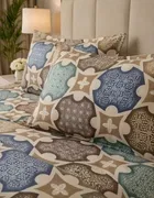 Simple Home 120TC Geometry Queen Bedsheet 88x96inch