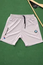 Motorsports Printed Polycotton Shorts for Men, Grey 