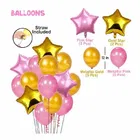 Happy Birthday Balloon Decoration,Pink,Set Of 1