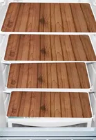 PVC Fridge Mat, Multicolor, Pack of 4