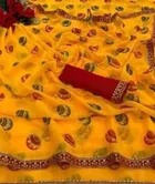 Georgette Printed Saree for Women 