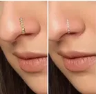 Silver Plated Alloy Nosepins for Women, Gold, Pack of 2