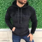 Woolen Full Sleeves Hooded Sweatshirt for Men 
