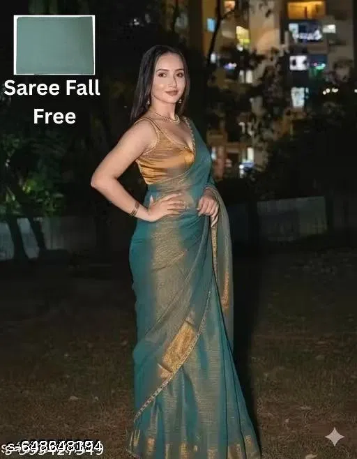 JImmy Choo Saree for Women, Gold (5.5 M)