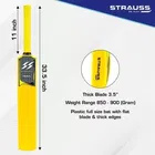 Premium Full Size Heavy Yellow Plastic Cricket Bat For Tennis Ball 