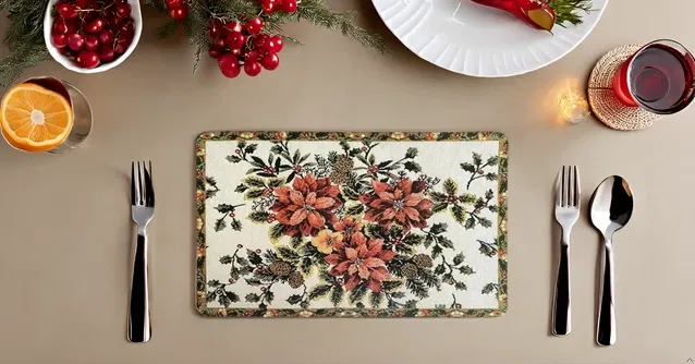 PVC Placemats for Dining Table (Multicolor, Pack of 6)
