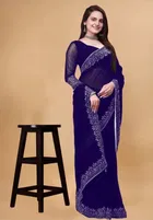 Georgette Embellished Saree for Women 