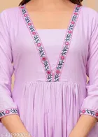 Rayon Kurti for Women, Lavendar 