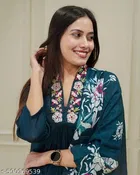 Solid Anarkali Kurta Set for Women 