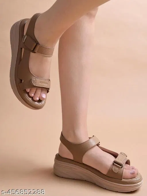 Shoetopia Platform Sandals Beige IND-4