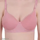 Cotton Blend Solid Padded Bra for Women 