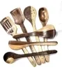 Wooden Spatula Kitchen Tools Set (Brown, Set of 7)