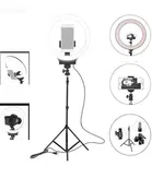 Tecsox 10 Inch 3 color Mode Led Ring Light with 7 Feet Tripod Stand for Mobile Phones & Camera, Suitable for Vloggers Photo & Video Shoot, Makeup and More 