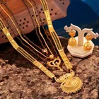 Alloy 4 Pcs Mangalsutra Set with Earrings for Women 