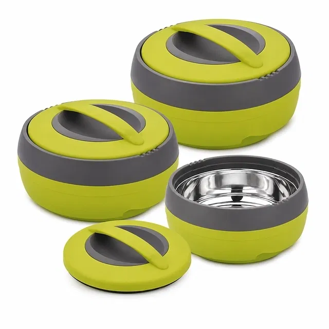 Asian Cosmos Non DLX Casserole Set of 3, Assorted [600 ml, 1000 ml, 1500 ml]