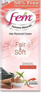 Fem Fair & Soft Hair Removal Cream Sandal 40 g + 20 g Free