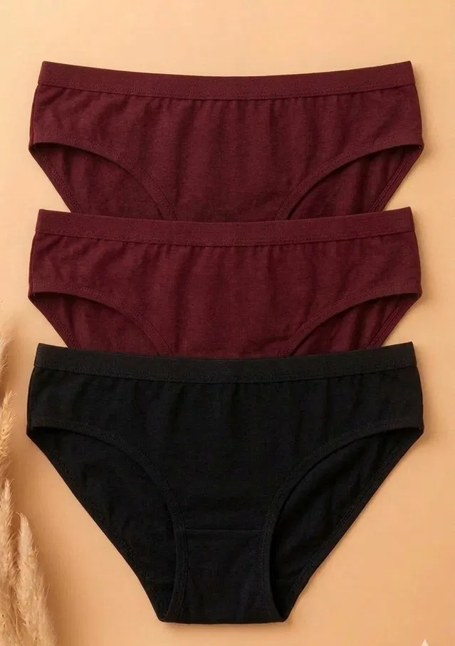 Soft Breathable Bikini Briefs for Women Combo (Multicolor, 38)