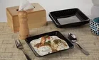 Plastic Plates for Kitchen, Black, Pack of 12
