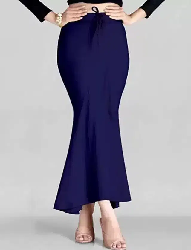 Saree Petticoat for Women (Navy Blue, S)