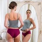 Solid Mid Rise Seamless Silk Briefs for Women, Pack of 4 