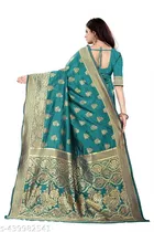 Silk Zari Woven Saree for Women 