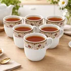 Ceramic Tea & Coffee Cup, White, Pack of 6 