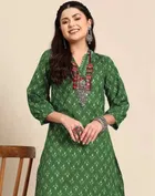 Cotton Printed Women's Kurta with Pant Set 