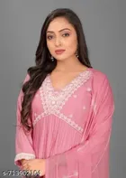 Solid Acrylic Kurta Set for Women 
