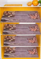PVC Fridge Mat, Multicolor, Pack of 4