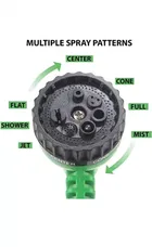7 Pattern High Pressure Water Spray Gun, Multicolor