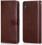 REDMI 9A Artificial Leather Mobile Flip Cover 