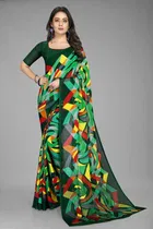 Georgette Printed Saree for Women 